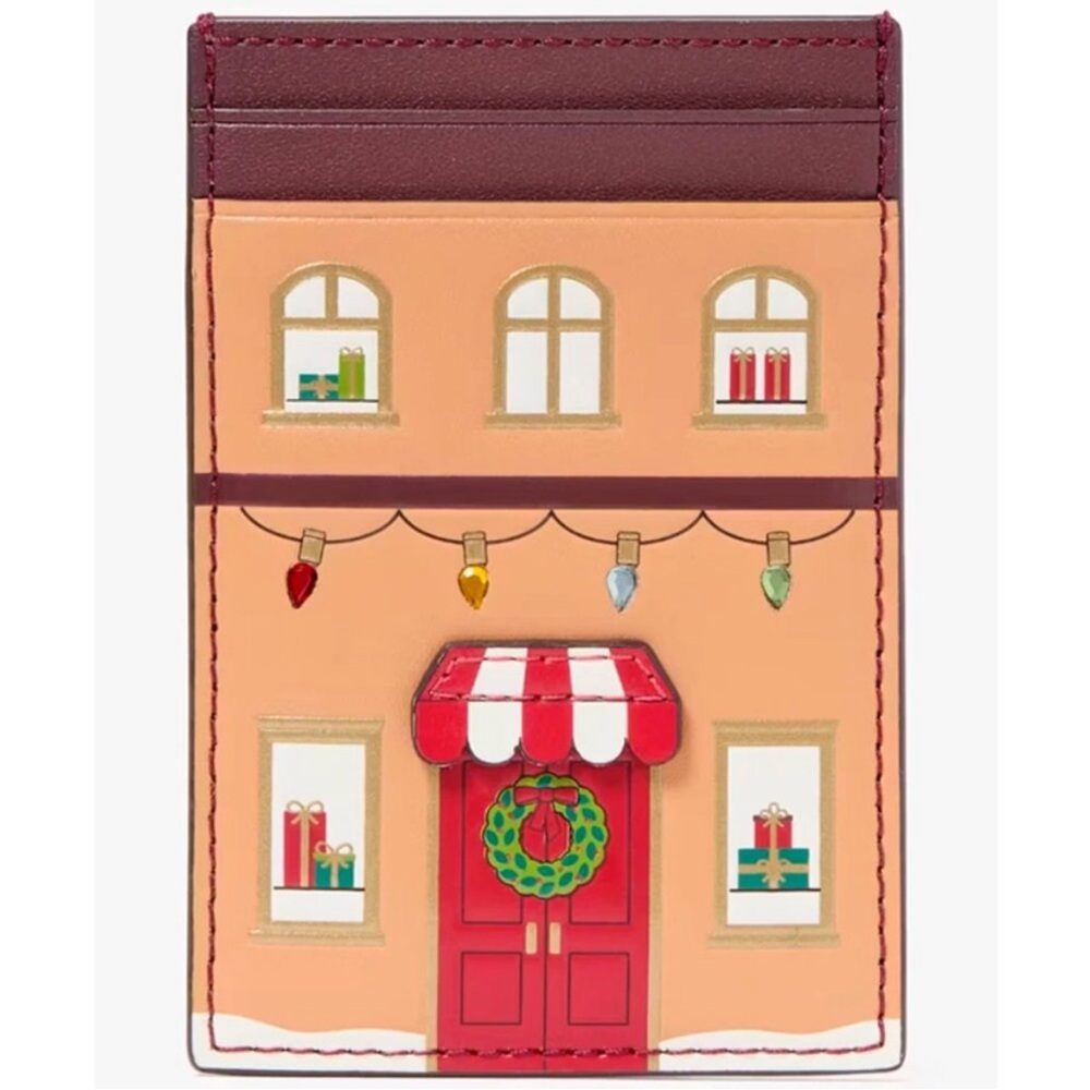 Kate Spade Gingerbread House Small Slim Card Holder / wallet